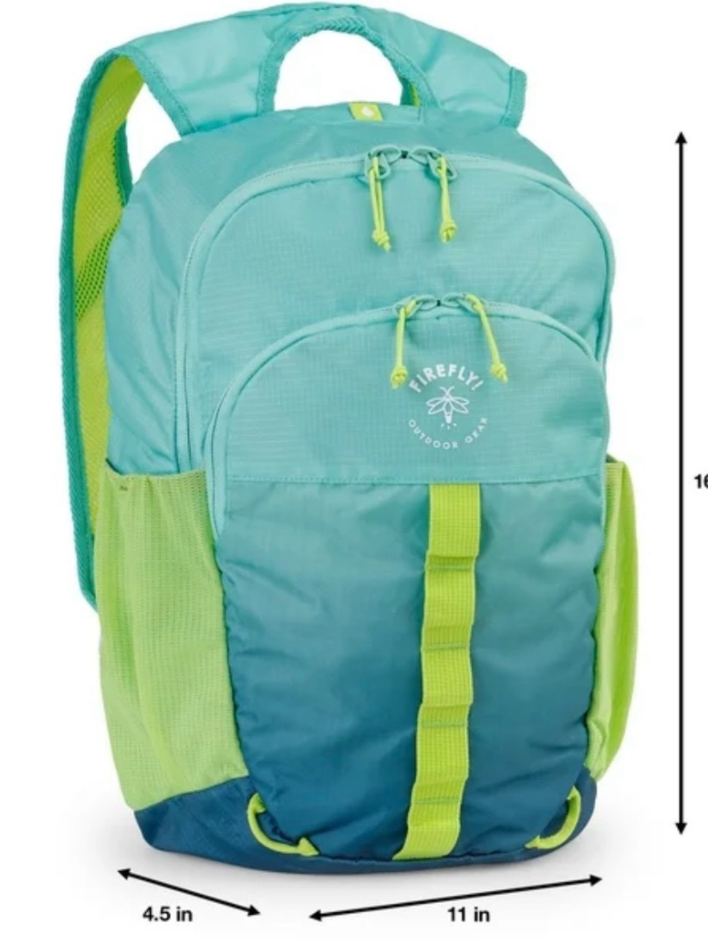 Firefly! Outdoor Gear Youth 13L Backpack Padded Straps Model 30827 Green Ombré